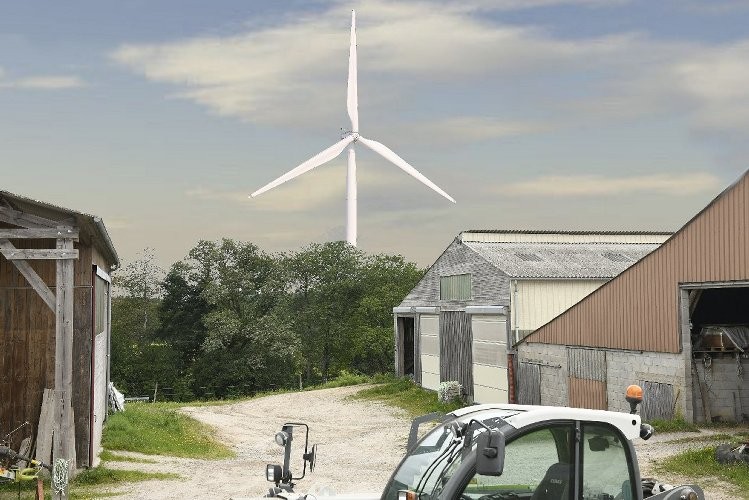 Nouaille depuis la D18, éolienne E3